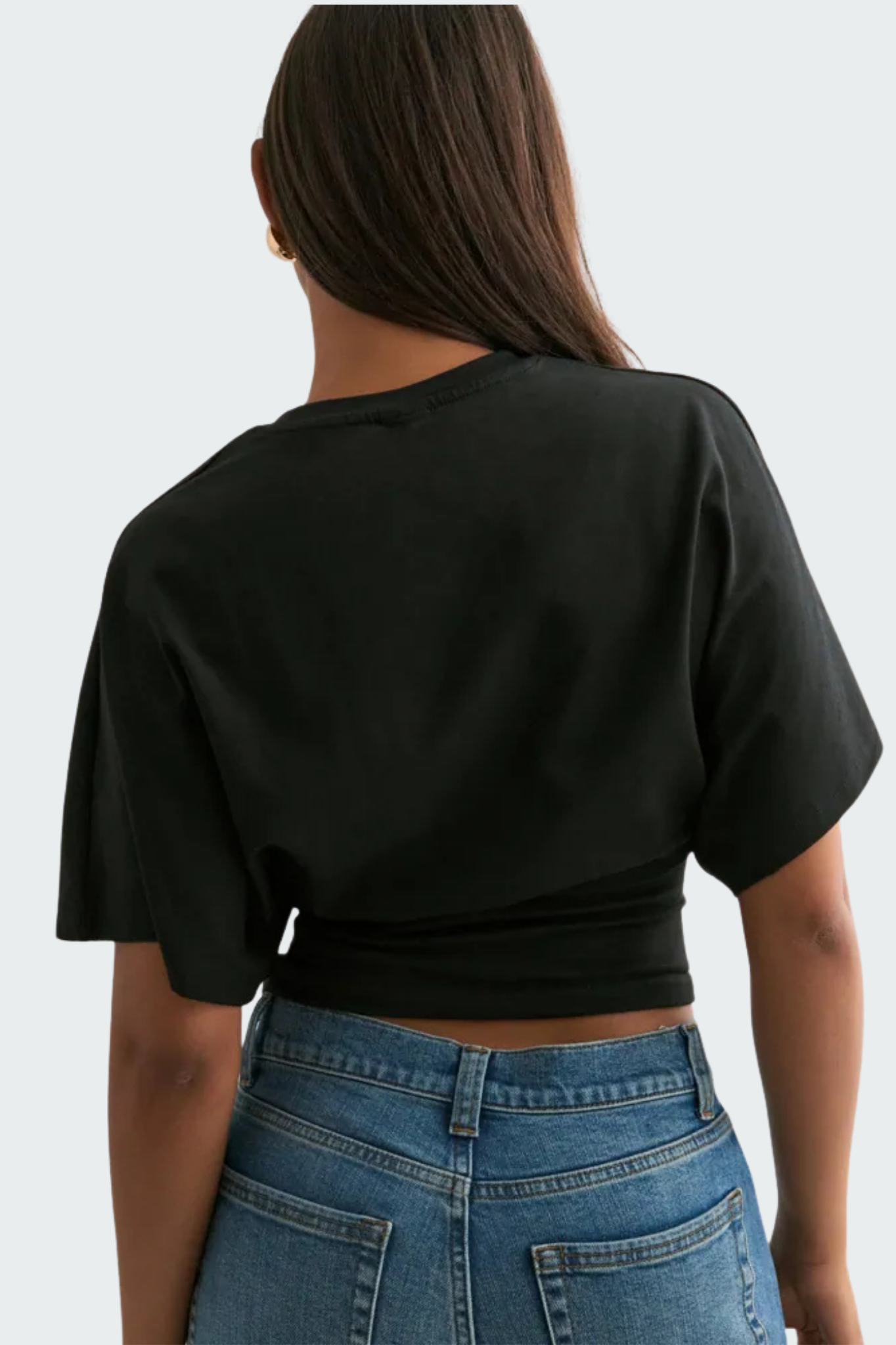 batwing sleeve crop tee