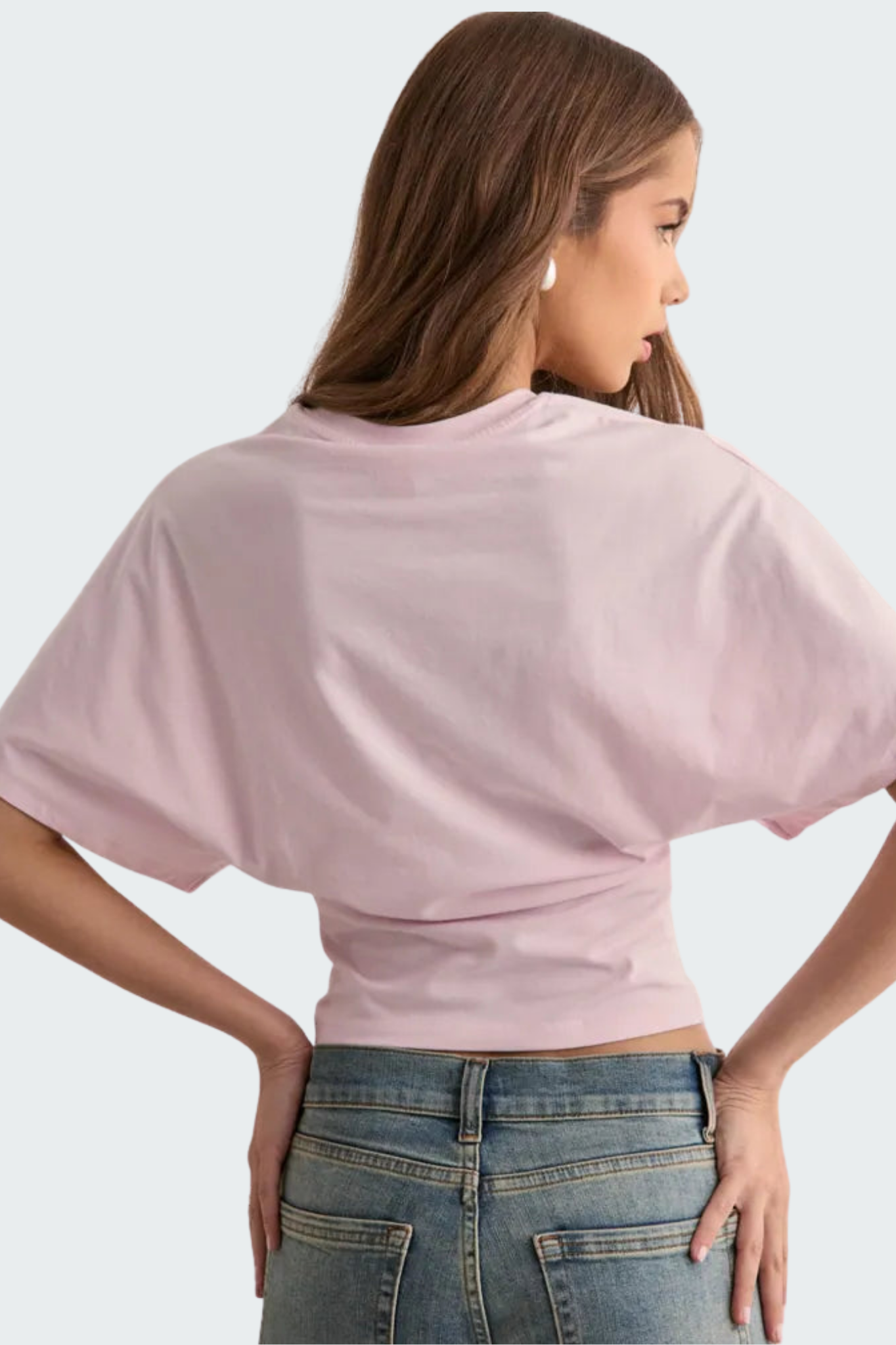 batwing sleeve crop tee