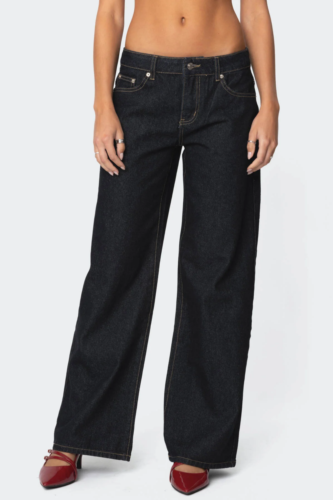 Low wide leg jeans