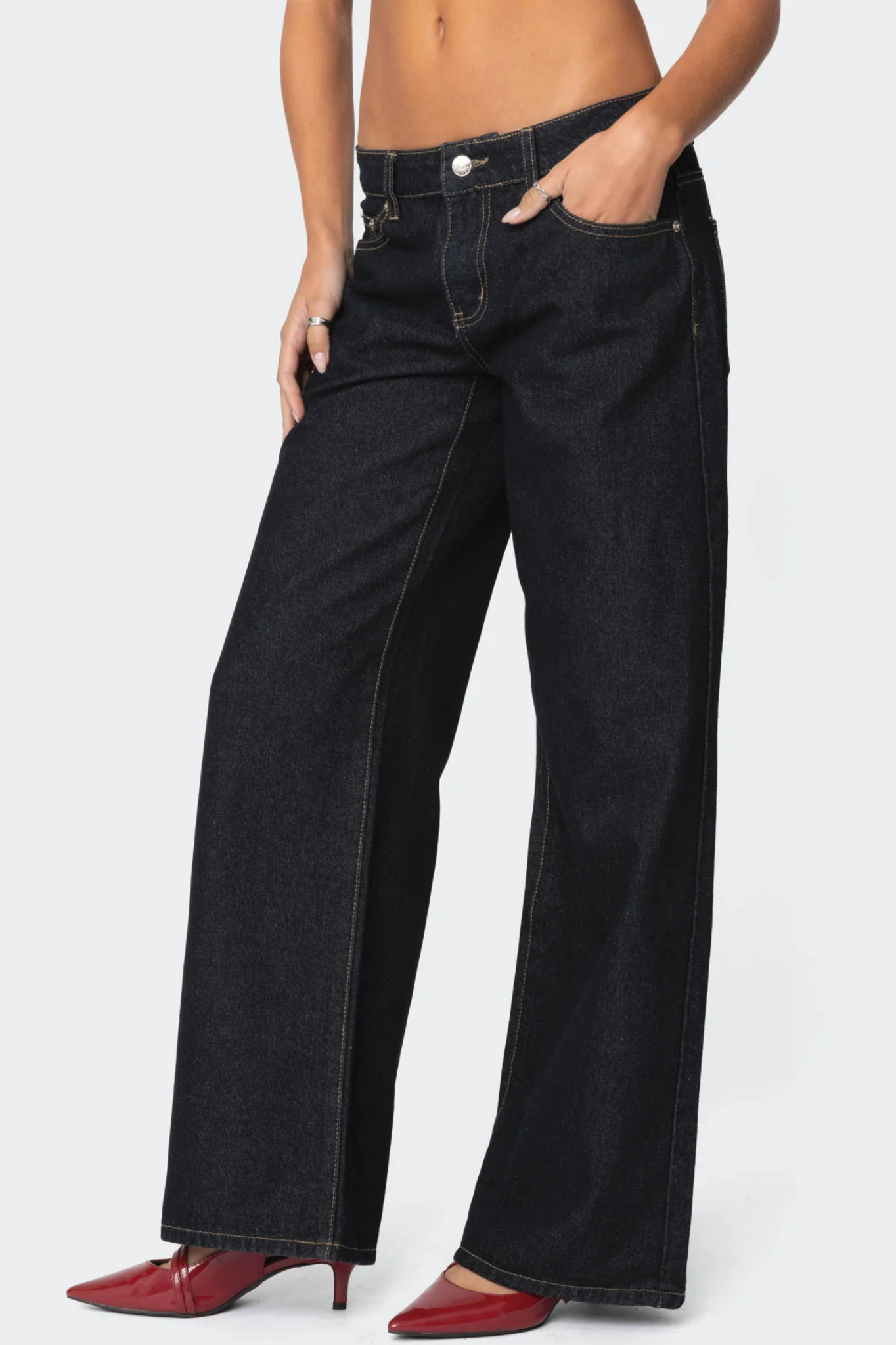 Low wide leg jeans