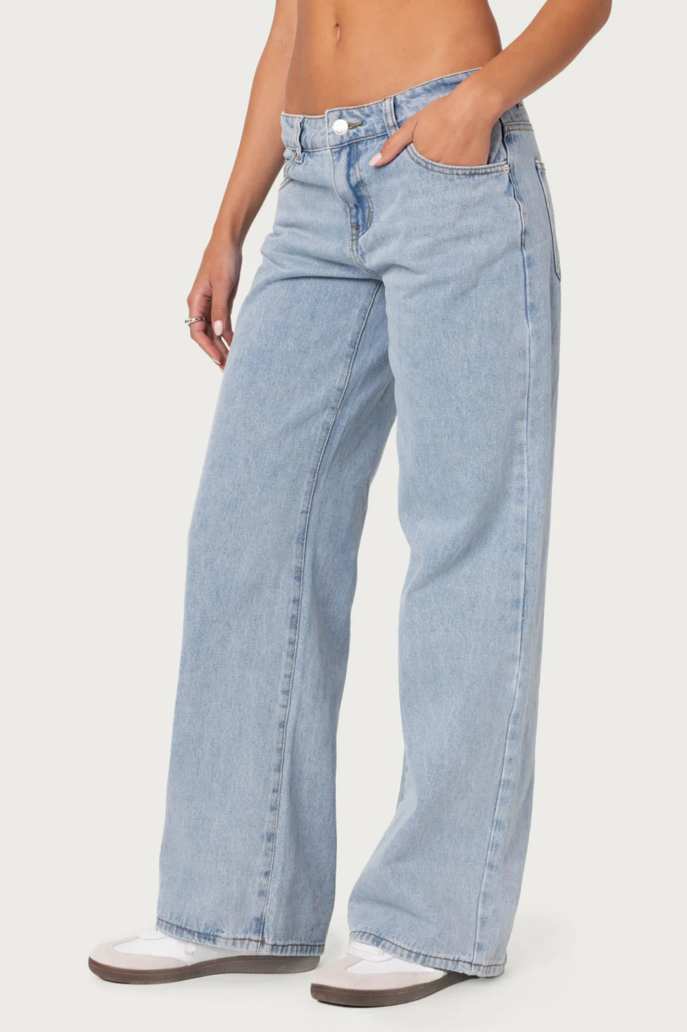 Low wide leg jeans