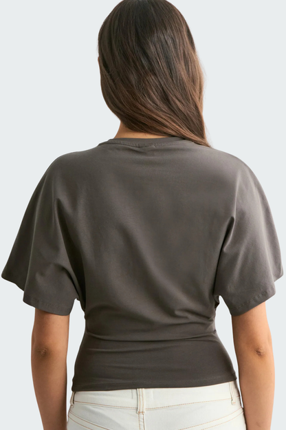 batwing sleeve crop tee