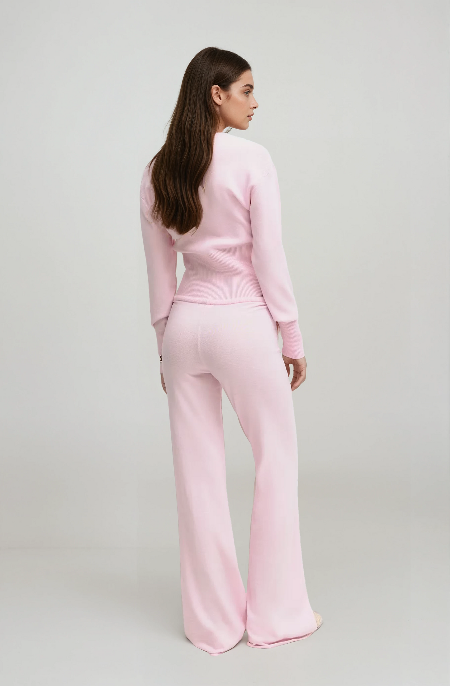 ribbed button lounge set