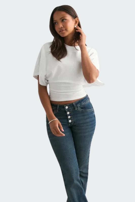 batwing sleeve crop tee