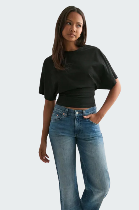 batwing sleeve crop tee