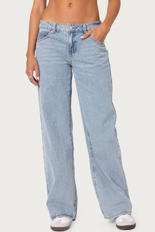 Low wide leg jeans